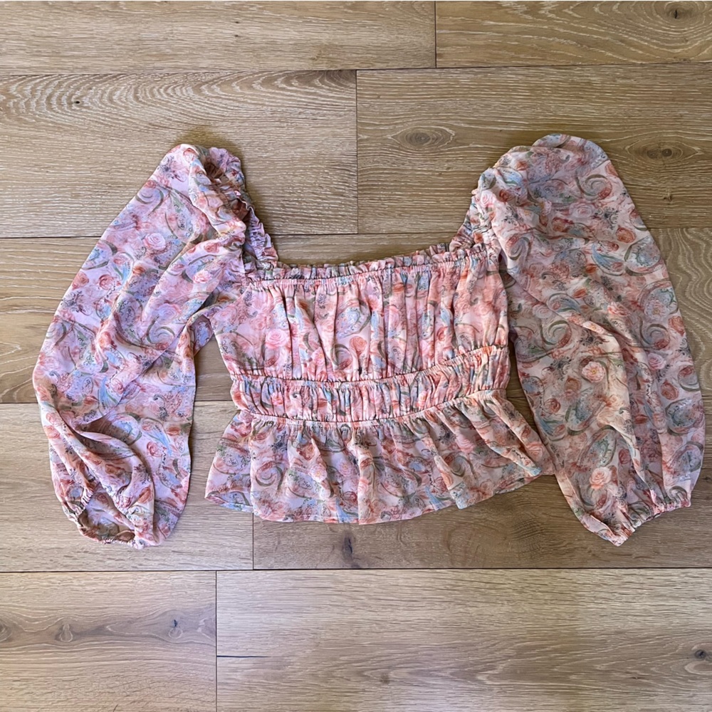 Vici LEXINGTON PRINTED SQUARE NECK TOP